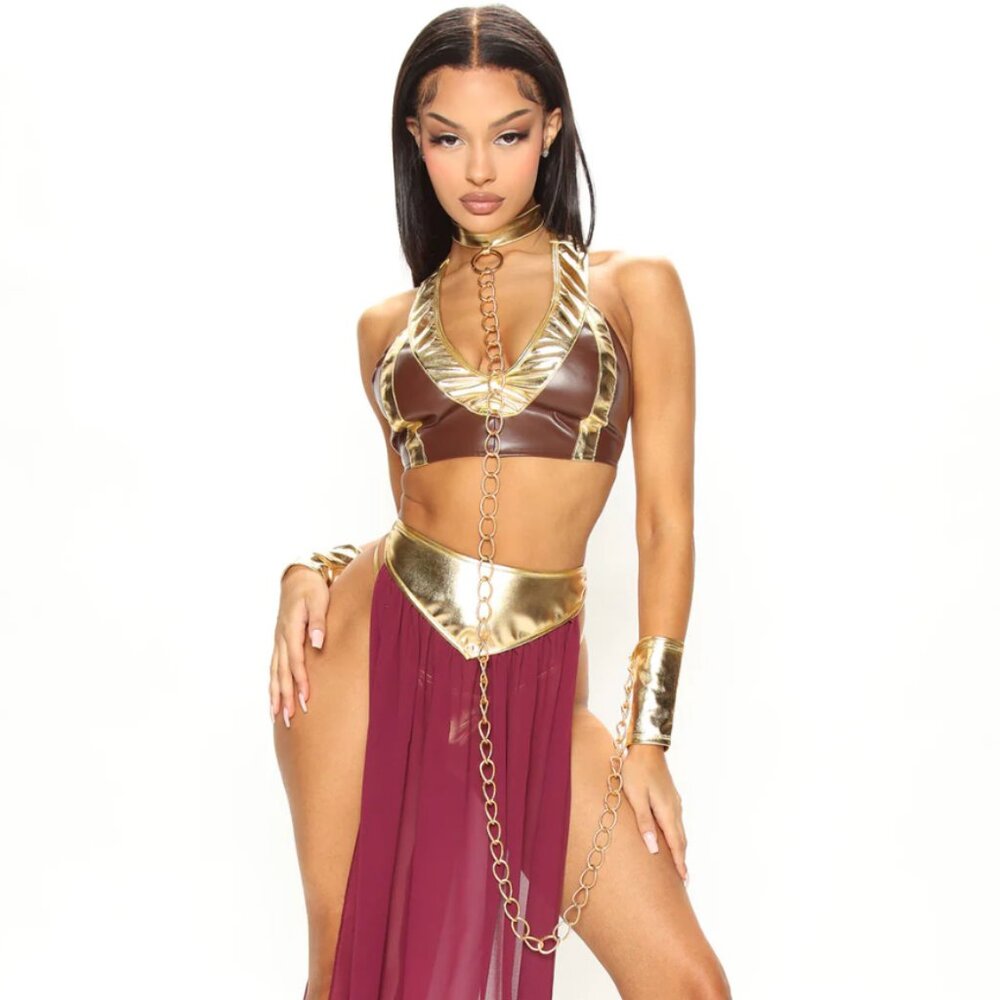 Not Your Galaxy Slave 4 Piece Costume Set - L/XL - Fashion Nova, Princess Leia